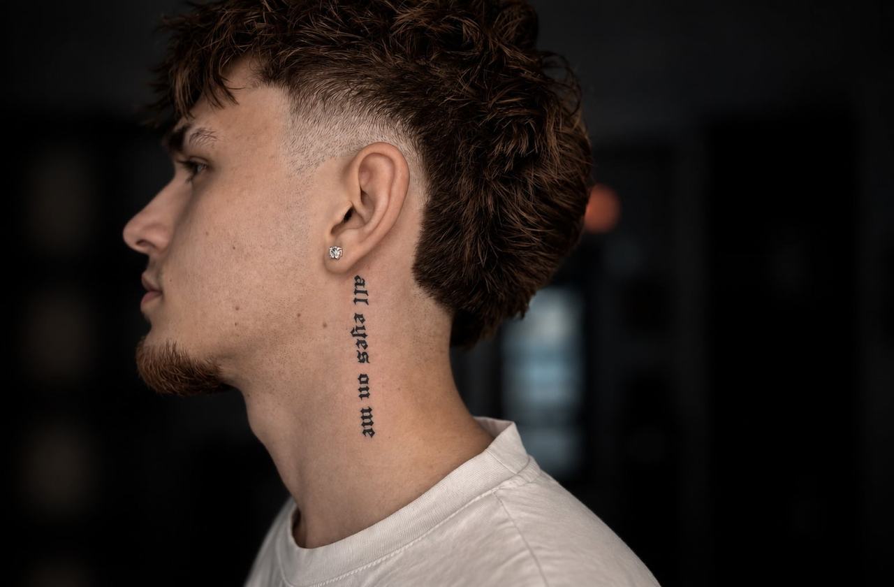 Neck tattoo
