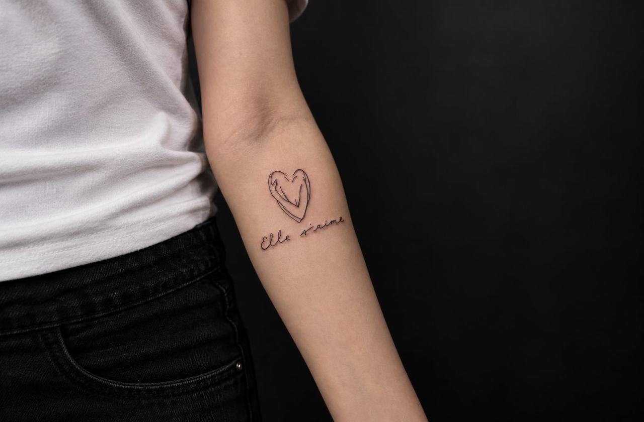 Fine line tattoo