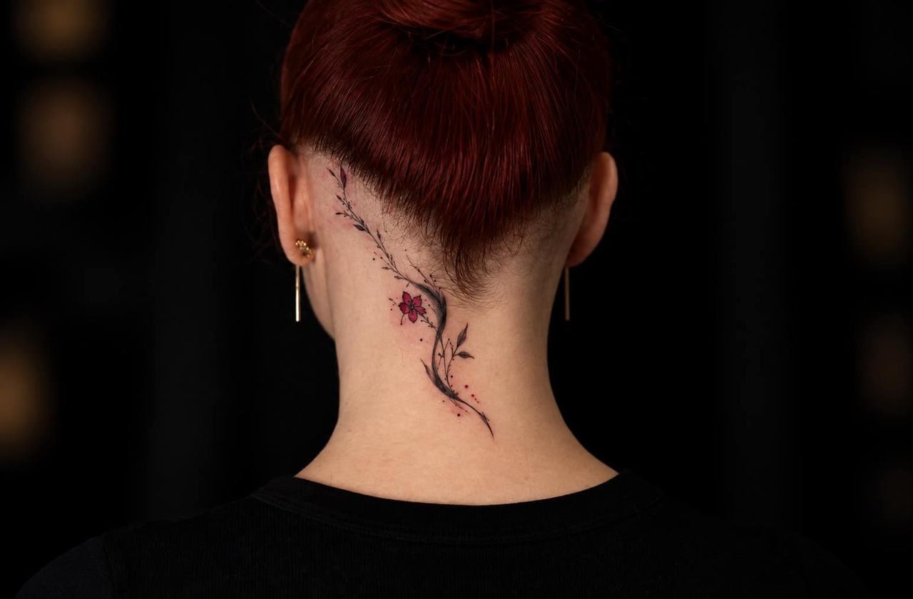 Neck tattoo