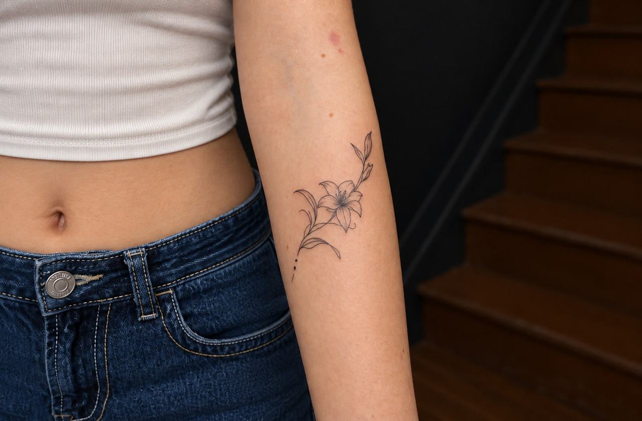 Fine line tattoo