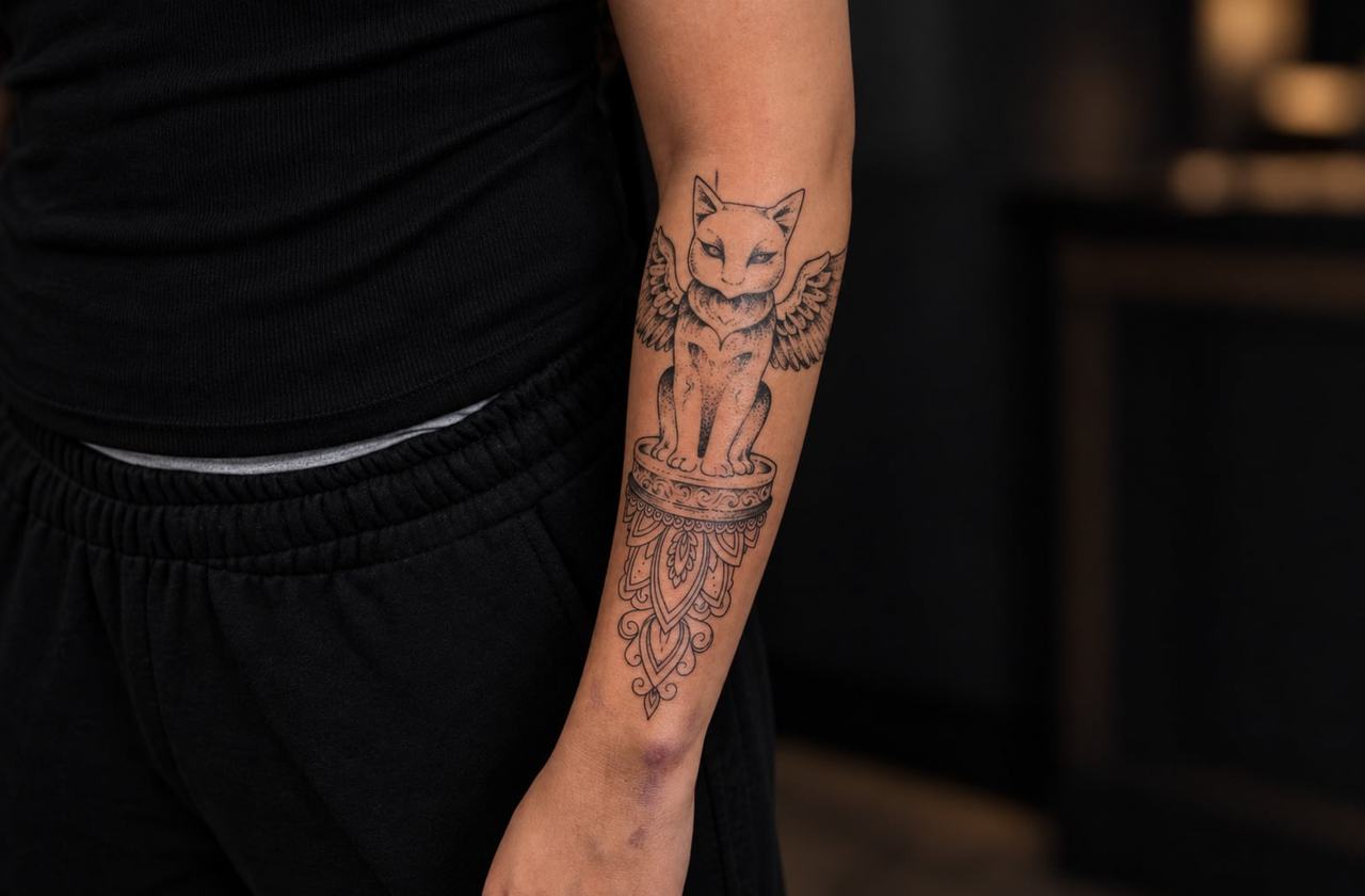 Fine line tattoo