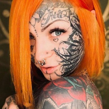 Тату на лице (26)