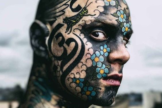 Тату на лице (27)