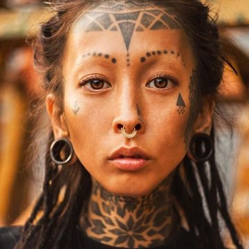 Тату на лице (33)