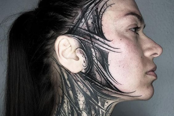 Тату на лице (36)