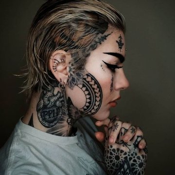 Тату на лице (37)