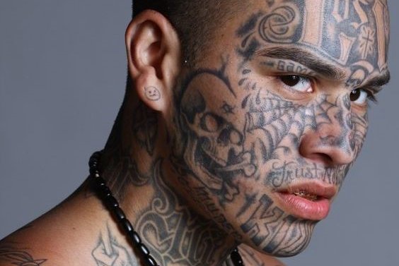 Тату на лице (42)