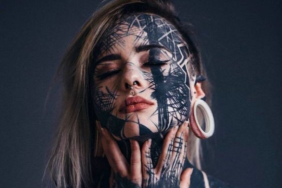 Тату на лице (45)