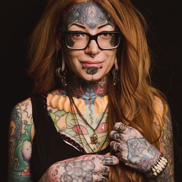 Тату на лице (46)