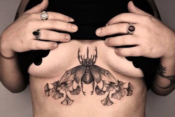 Тату под грудью (16)