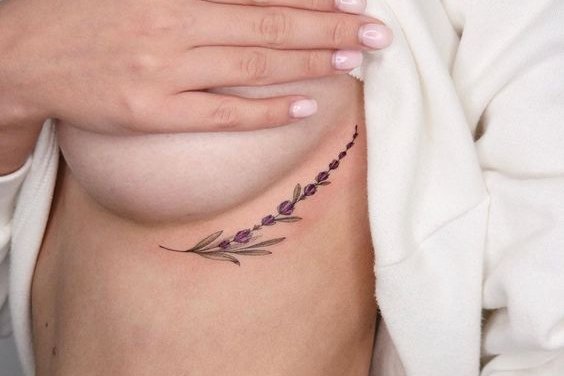 Тату под грудью (8)