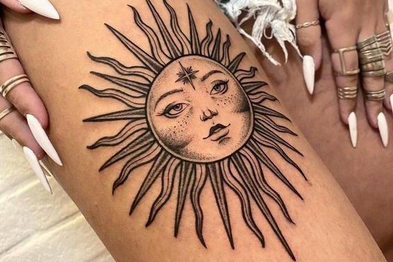 Тату солнце (13)