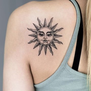 Тату солнце (15)