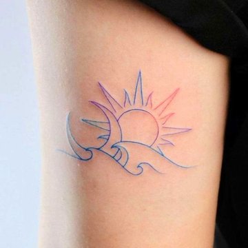 Тату солнце (27)