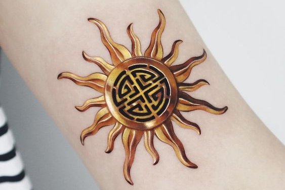 Тату солнце (5)