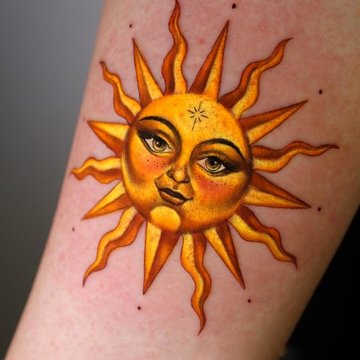 Тату солнце (7)