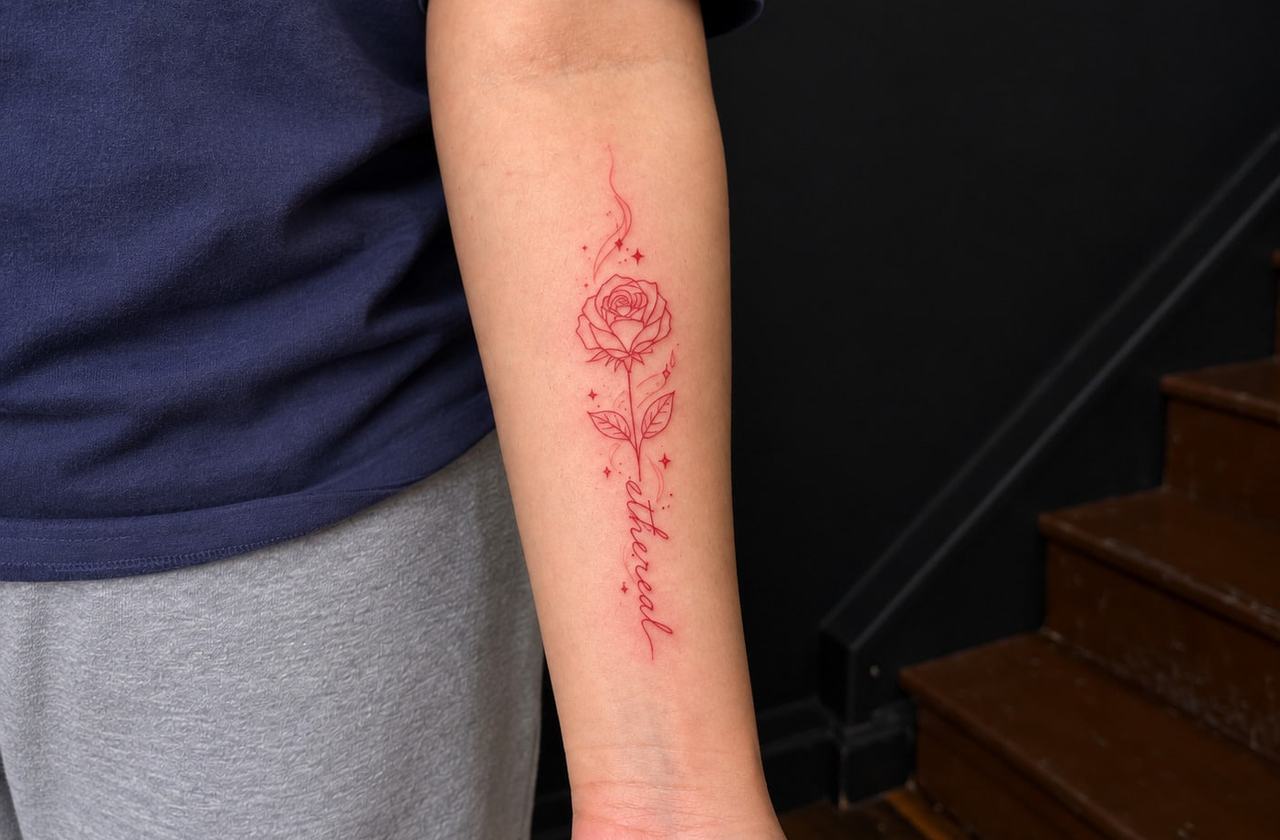 Fine line tattoo
