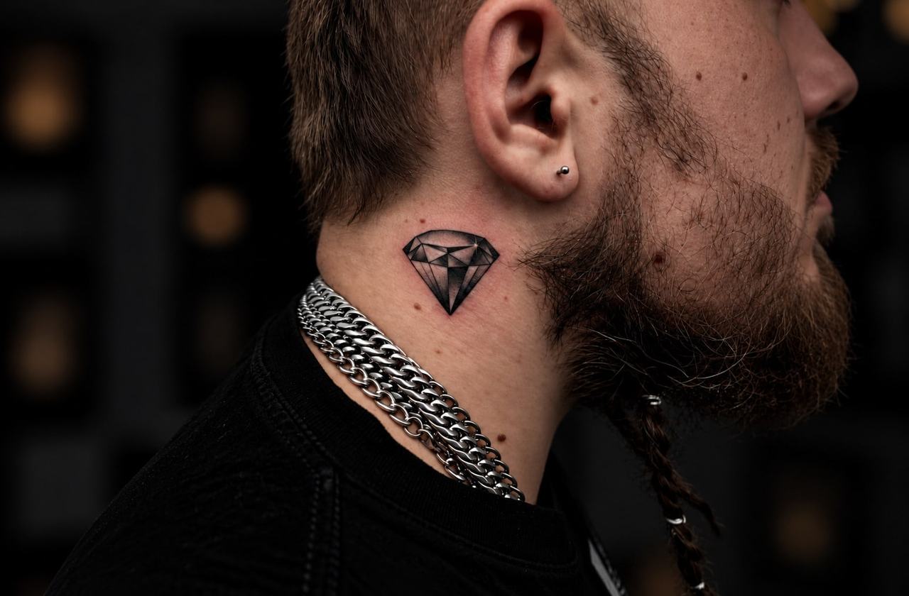 Neck tattoo